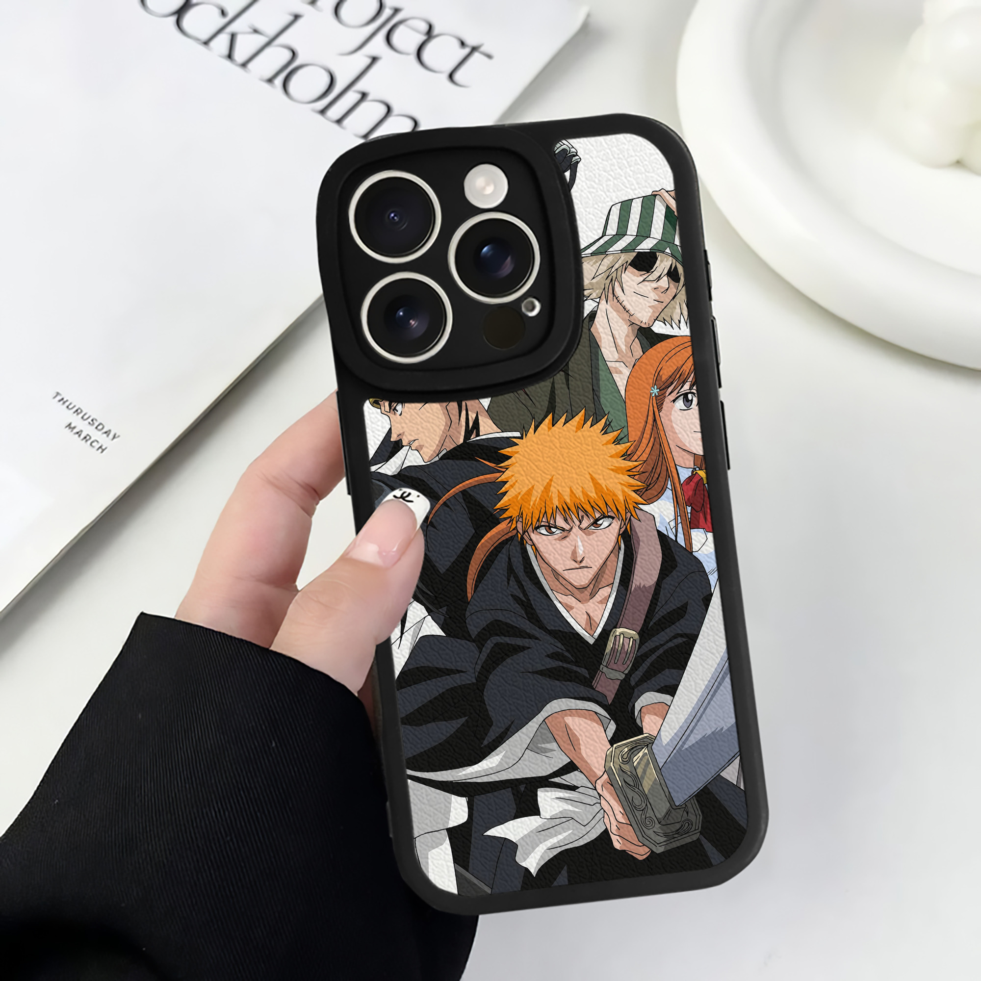 （画像用） ブリーチ BLEACH 【iPhone 16シリーズ対応】シリコンスマホケース（レザー調） 材質：シリコン